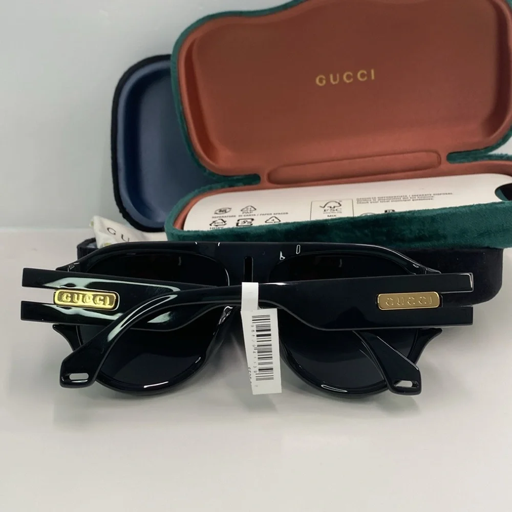 New Authentic Gucci GG0665S-001 58 Men's Sunglasses